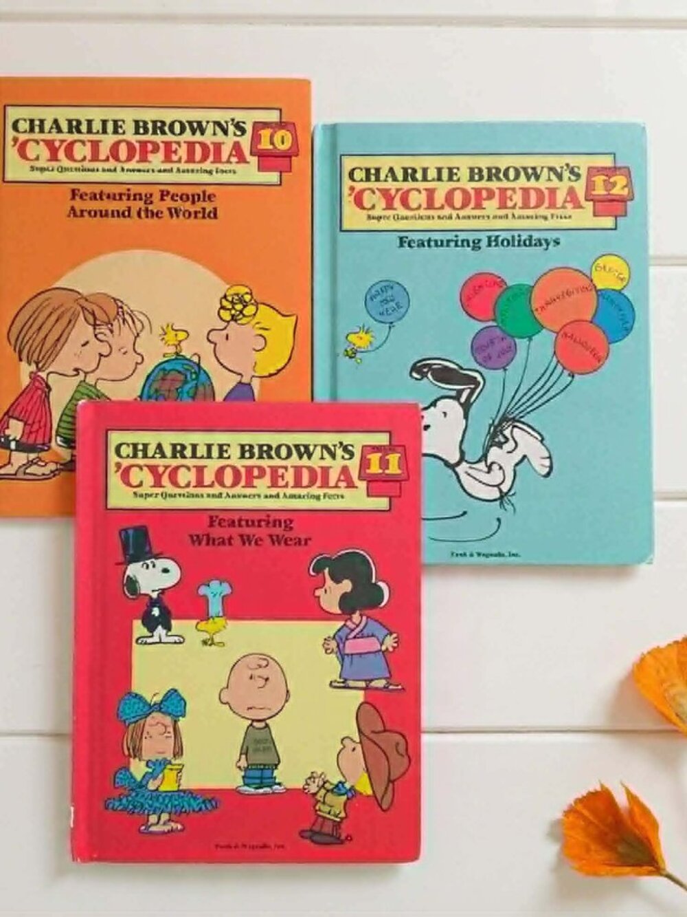 Vintage 1980s Charlie Brown’s ‘Cyclopedia Volumes 10,11,12 Hardcover Books